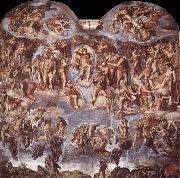 Michelangelo Buonarroti Extreme judgement  Sistine Chapel vastvagg oil painting on canvas